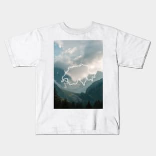 Switzerland Country Map | Luminous Landscapes Kids T-Shirt